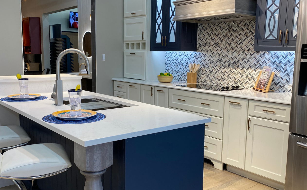 kitchen cabinet hardware and under cabinet lighting from Kiba Studios in Houston, TX